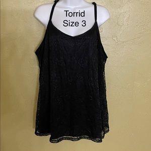 Torrid Black lace cami